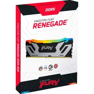 Модуль памяти для компьютера DDR5 48GB 8400 MHz Renegade RGB Silver XMP Kingston Fury (ex.HyperX) (KF584CU40RSAK2-48)