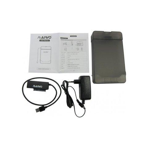Карман внешний Maiwo K104A USB 3.0 - SATA III, с блоком питания 12В/2А (K10435) - Нулевой остаток (Feed) - Нулевой остаток (Feed)