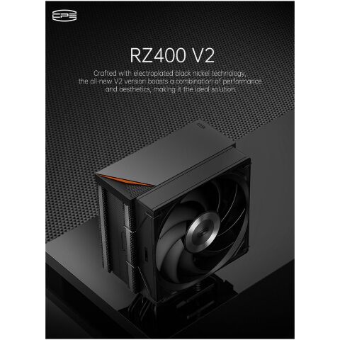 Кулер для процессора PcCooler RZ400 V2 BK - Нулевой остаток (Feed)  - Нулевой остаток (Feed) 
