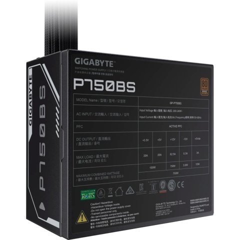 Блок питания GIGABYTE 750W (GP-P750BS) - Нулевой остаток (Feed)  - Нулевой остаток (Feed) 