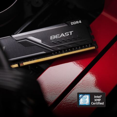 Модуль памяти для компьютера DDR4 16GB 3600 MHz Fury Beast Black Kingston Fury (ex.HyperX) (KF436C18BB/16) - Нулевой остаток (Feed)  - Нулевой остаток (Feed) 