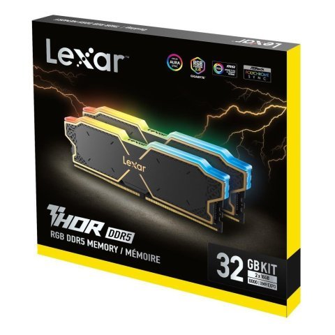Модуль памяти для компьютера DDR5 32GB (2x16GB) 6000 MHz Thor RGB Lexar (LD5U16G60C38BG-RGD) - Нулевой остаток (Feed) - Нулевой остаток (Feed)
