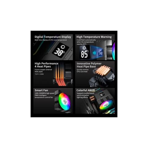 Кулер для процессора Gamemax Gamma 90 Digital BK - Кулеры к процессорам  - Кулеры к процессорам 