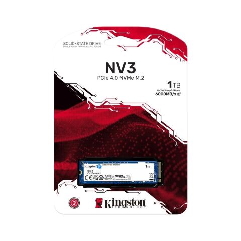 Накопитель SSD M.2 2280 1TB Kingston (SNV3S/1000G) - Внутренние SSD  - Внутренние SSD 