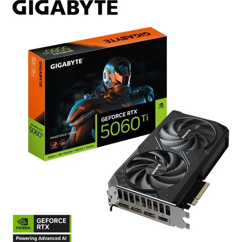 Видеокарта GIGABYTE GeForce RTX5060Ti 16Gb WINDFORCE OC (GV-N506TWF2OC-16GD) - Нулевой остаток (Feed)  - Нулевой остаток (Feed) 