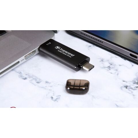 Накопитель SSD USB 3.2 512GB Transcend (TS512GESD310C) - Нулевой остаток (Feed)  - Нулевой остаток (Feed) 