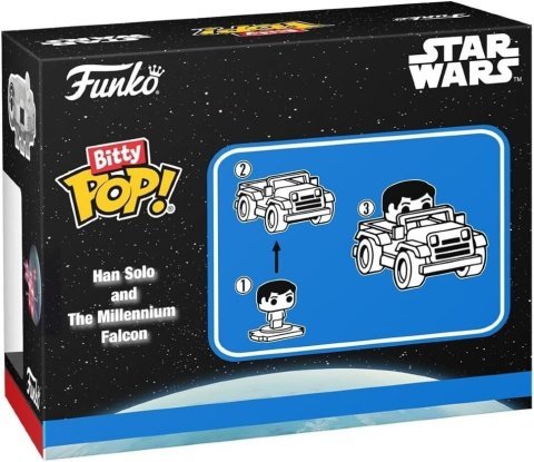 Фигурки Funko Bitty Ride: Star Wars Han Solo with Millenium Falcon фанко Хан Соло и Сокол тысячилетия -   -  