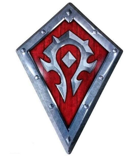 Табличка металлическая Blizzard World of Warcraft Horde Shield Варкрафт Орда 35x25 см -   -