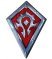 Табличка металлическая Blizzard World of Warcraft Horde Shield Варкрафт Орда 35x25 см -   -