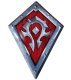 Табличка металлическая Blizzard World of Warcraft Horde Shield Варкрафт Орда 35x25 см -   -