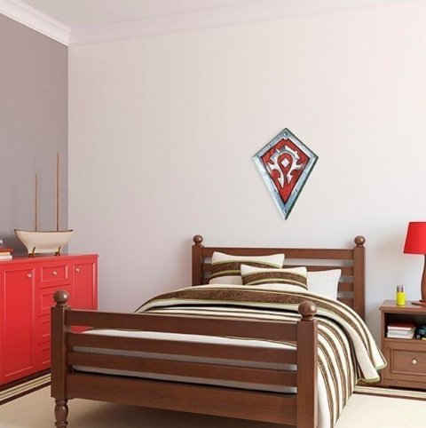 Табличка металлическая Blizzard World of Warcraft Horde Shield Варкрафт Орда 35x25 см -   -