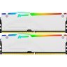 Модуль памяти для компьютера DDR5 32GB (2x16GB) 5600 MHz FURY Beast White RGB Kingston Fury (ex.HyperX) (KF556C36BWEAK2-32)