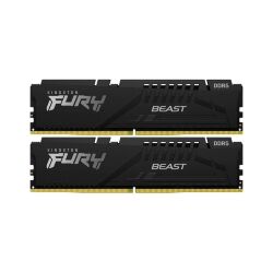 Модуль памяти для компьютера DDR5 64GB (2x32GB) 5600 MHz Fury Beast Black Kingston Fury (ex.HyperX) (KF556C36BBE2K2-64)