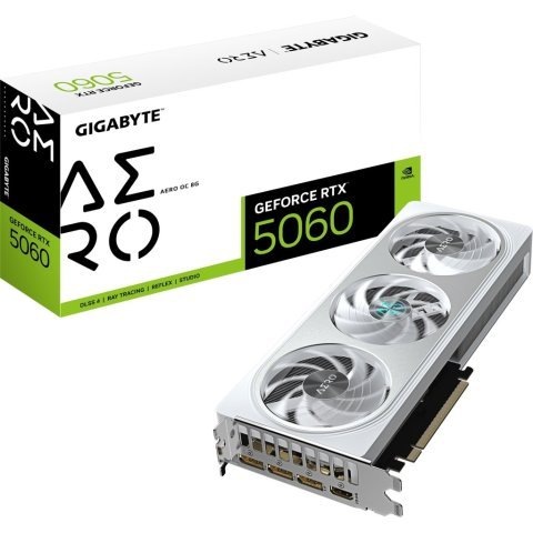 Видеокарта GIGABYTE GeForce RTX5060 8Gb AERO OC (GV-N5060AERO OC-8GD) - Нулевой остаток (Feed)  - Нулевой остаток (Feed)