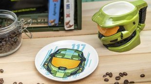 Чашка + тарелка Halo Master Chief Sculpted 3D Mug Спартанец Хейло Мастер Чиф