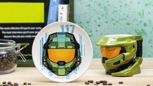 Чашка + тарелка Halo Master Chief Sculpted 3D Mug Спартанец Хейло Мастер Чиф