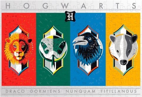 Пазл Гарри Поттер Факультеты Хогвартса Harry Potter Hogwarts House Crests Puzzle (500 деталей) -   -