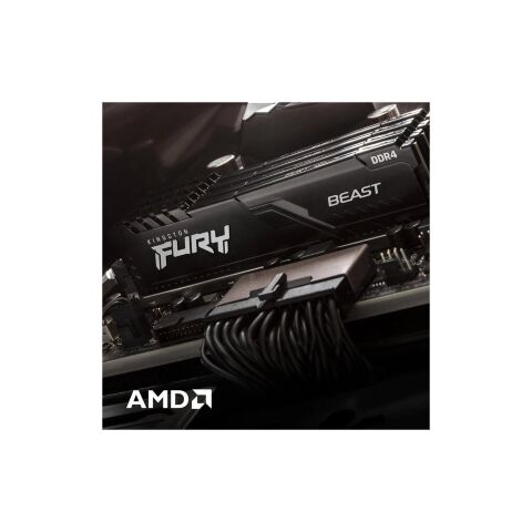Модуль памяти для компьютера DDR4 32GB (2x16GB) 3200 MHz Beast Black Kingston Fury (ex.HyperX) (KF432C16BB1K2/32WP) - Нулевой остаток (Feed)  - Нулевой остаток (Feed) 
