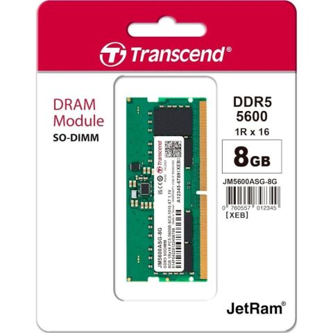 Модуль памяти для ноутбука SoDIMM DDR5 8GB 5600 MHz Transcend (JM5600ASG-8G) - Нулевой остаток (Feed)  - Нулевой остаток (Feed) 