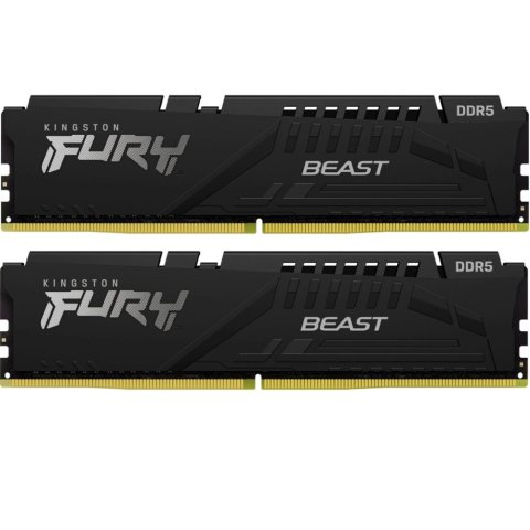 Модуль памяти для компьютера DDR5 64GB (2x32GB) 6400 MHz Beast Black EXPO Kingston Fury (ex.HyperX) (KF564C32BBEK2-64) - Нулевой остаток (Feed)  - Нулевой остаток (Feed)