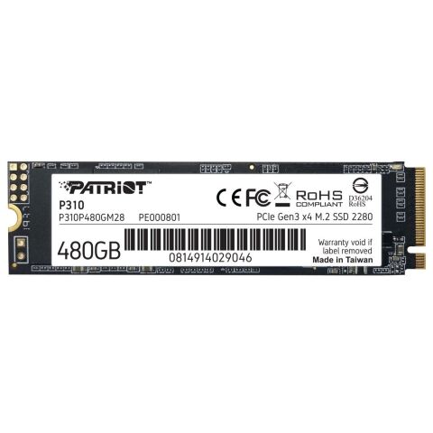 Накопитель SSD M.2 2280 480GB Patriot (P310P480GM28) - Нулевой остаток (Feed) - Нулевой остаток (Feed)