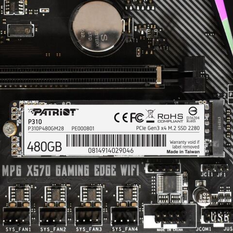 Накопитель SSD M.2 2280 480GB Patriot (P310P480GM28) - Нулевой остаток (Feed) - Нулевой остаток (Feed)