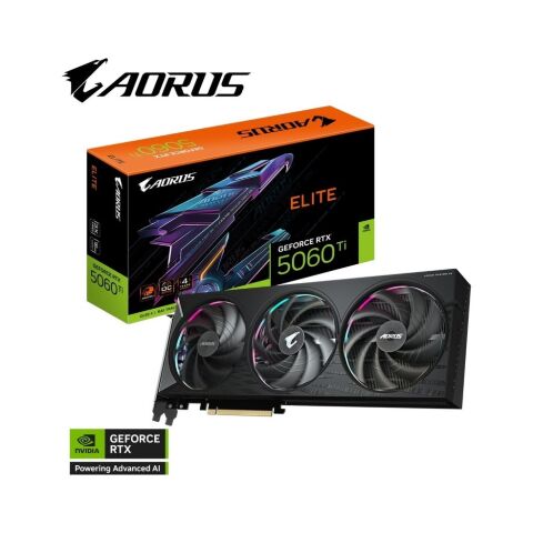 Видеокарта GIGABYTE GeForce RTX5060Ti 16Gb AORUS ELITE (GV-N506TAORUS E-16GD) - Нулевой остаток (Feed)  - Нулевой остаток (Feed) 