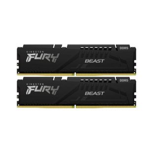 Модуль памяти для компьютера DDR5 64GB (2x32GB) 5600 MHz Fury Beast Black Kingston Fury (ex.HyperX) (KF556C36BBE2K2-64)
