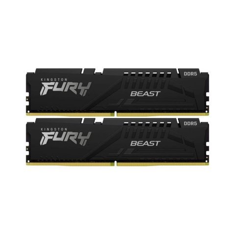 Модуль памяти для компьютера DDR5 64GB (2x32GB) 5600 MHz Fury Beast Black Kingston Fury (ex.HyperX) (KF556C36BBE2K2-64) - Нулевой остаток (Feed)  - Нулевой остаток (Feed)