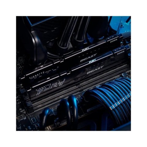 Модуль памяти для компьютера DDR5 64GB (2x32GB) 5600 MHz Fury Beast Black Kingston Fury (ex.HyperX) (KF556C36BBE2K2-64) - Нулевой остаток (Feed)  - Нулевой остаток (Feed)