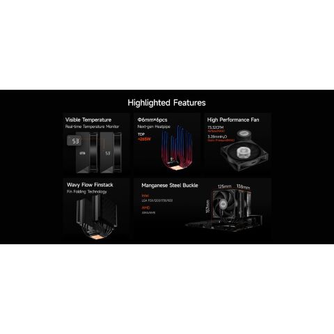 Кулер для процессора PcCooler RT620 Digital BK - Нулевой остаток (Feed)  - Нулевой остаток (Feed) 