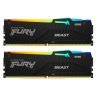 Модуль памяти для компьютера DDR5 64GB (2x32GB) 6400 MHz Beast RGB EXPO Kingston Fury (ex.HyperX) (KF564C32BBEAK2-64)