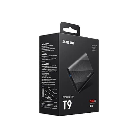 Накопитель SSD USB 3.2 4TB T9 Samsung (MU-PG4T0B/EU) - Внутренние SSD  - Внутренние SSD 