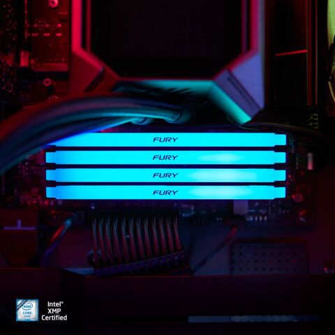 Модуль памяти для компьютера DDR4 16GB 3200 MHz Beast RGB Kingston Fury (ex.HyperX) (KF432C16BB12A/16WP) - Модули памяти для компьютера  - Модули памяти для компьютера 
