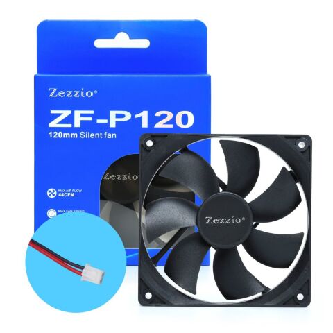 Кулер для корпуса Zezzio ZF-P120 2pin - Вентиляторы к корпусам - Вентиляторы к корпусам