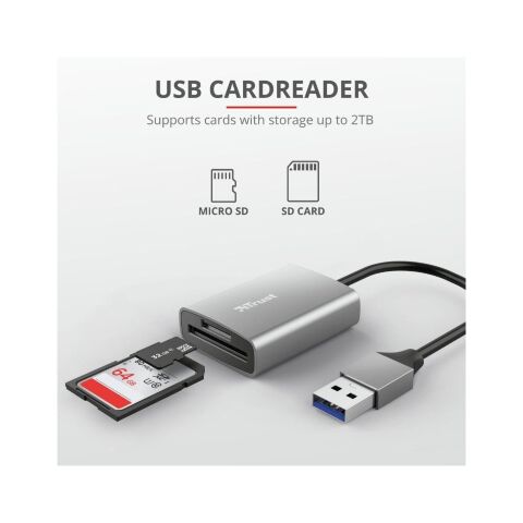 Считыватель флеш-карт Trust Dalyx Fast USB 3.2 Card reader (24135) - Кардридеры  - Кардридеры 