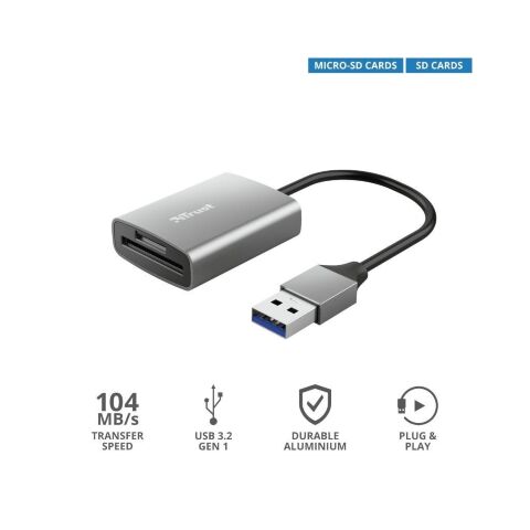 Считыватель флеш-карт Trust Dalyx Fast USB 3.2 Card reader (24135) - Кардридеры  - Кардридеры 