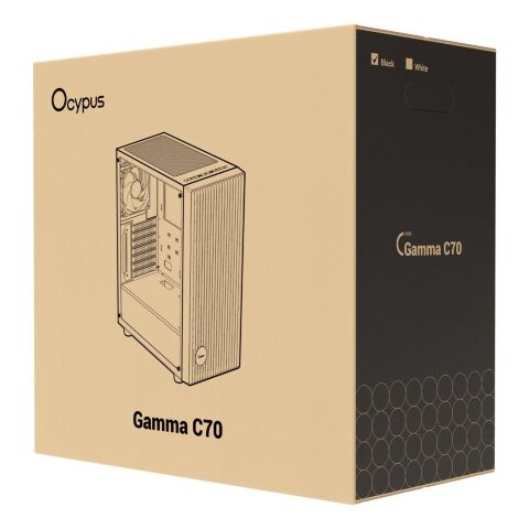 Корпус для ПК OCYPUS GAMMA C70 BK ARGB (GAMMA-C70-BKG400XX-GL) - Нулевой остаток (Feed)  - Нулевой остаток (Feed) 