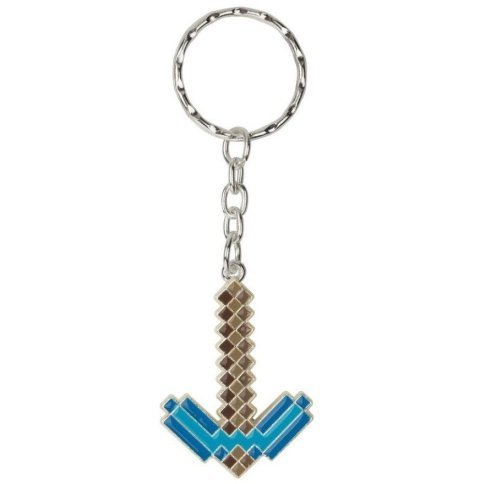 Брелок Minecraft Diamond Pickaxe Keychain Майнкрафт кирка металл -   -  