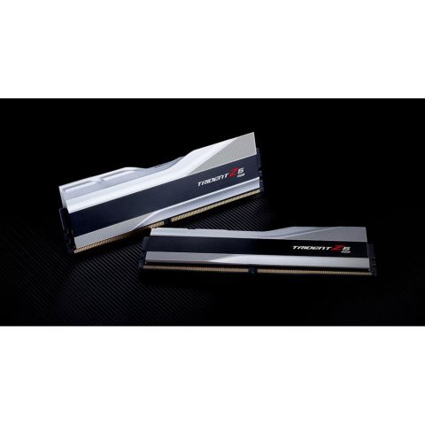 Модуль памяти для компьютера DDR5 64GB (2x32GB) 6000 Trident Z5 RGB Silver G.Skill (F5-6000J3238G32GX2-TZ5RS) - Нулевой остаток (Feed)  - Нулевой остаток (Feed)