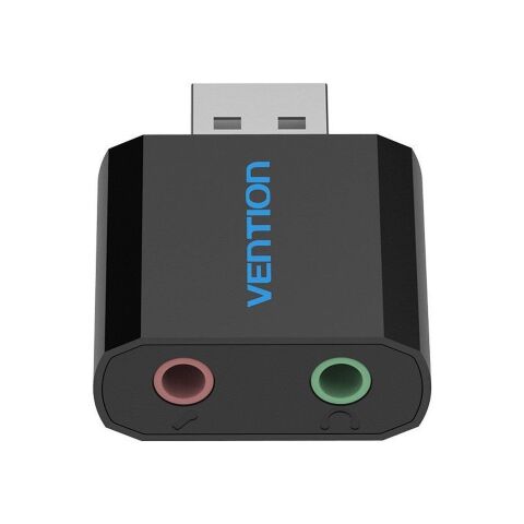 Звуковая плата Vention Audio USB 2х3,5mm jack Metal (VAB-S17-B) - Нулевой остаток (Feed) - Нулевой остаток (Feed)